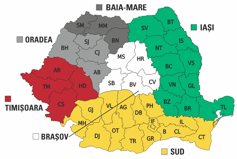 Novatex SRL ACC Harta Romania Arii